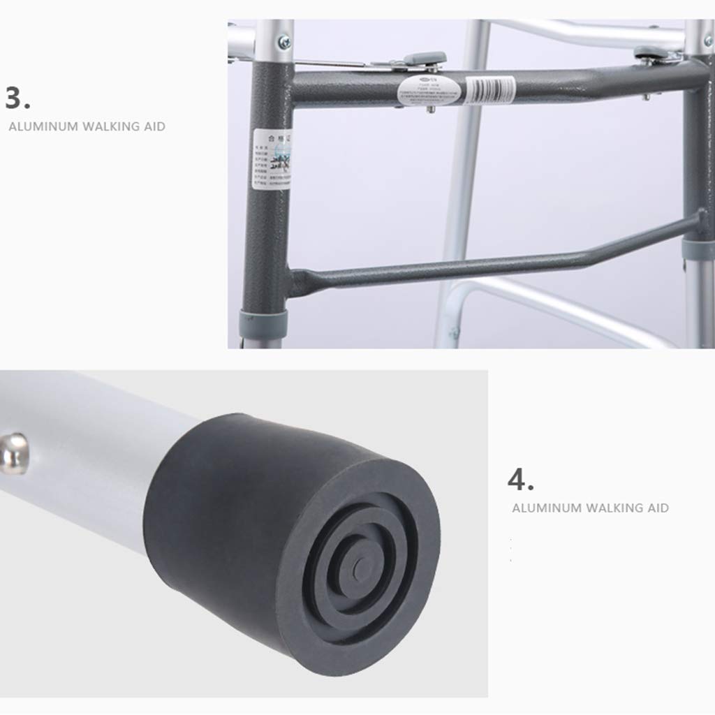 Rollator Walker, krzesło z laską wspomagającą chodzenie, podłokietnik, lekki aluminiowy rollator z wyściełanym siedzeniem, czteronożny chodzik dla osób starszych, teleskopowy, składany, gwiazda