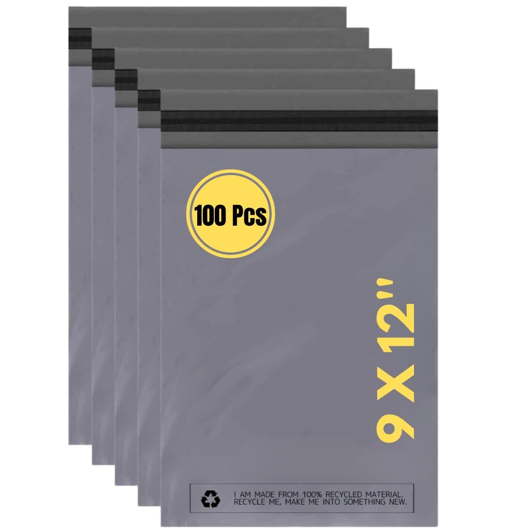 Sponsored Ad – Grey Post Bags (9X12''-100Pcs) - Self-Seal Delivery Bags - Low Density Polyethylene - Vinted Clothes Packaging