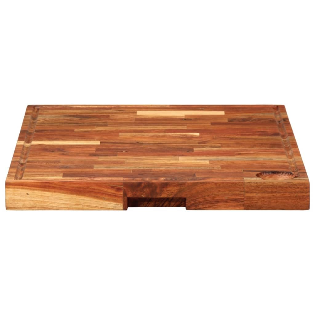 INLIFE Schneidebrett 60x42x4 cm Massivholz Akazie,Heim & Garten,Küche & Esszimmer,Küchenhelfer & -utensilien,Schneidebretter,Braun,9.05 KG,376055