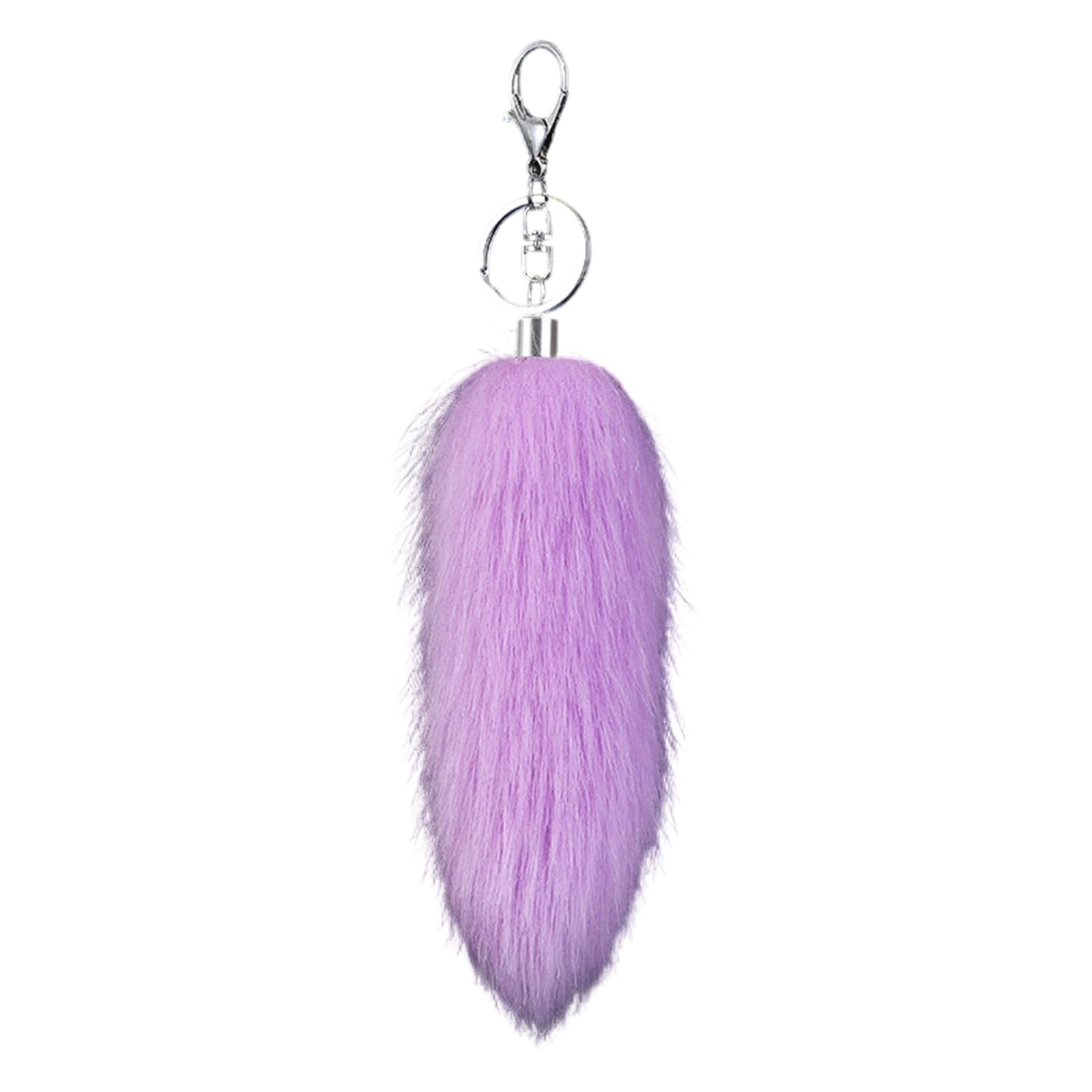 ZWWAAZHF Plush 16cm Long Faux Furs Animal Tail Keychain Bag Ornament Handbag Phone Accessory Stylish Backpack Pendant Soft Faux Furs Keychain Decoration