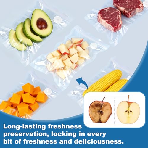 Image of Vacuum Sealer Bags with Air Valve,8 PCS 10 inchx11 inch Reusable Vacuum Seal Bags,BPA-Free Heavy Duty Food Storage Bags for Food Storage, Cooking