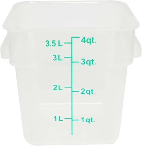 Miniatura 2 de Tapa cuadrada de plástico verde para contenedores cuadrados de 2 y 4 cuartos de galón. Contenedor cuadrado de almacenamiento de alimentos, 1 pieza-