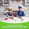 Curious Chef Kids Cooking Utensil Caddy - Durable Dishwasher-Safe & Kid-Safe Utensils - Real Baking Supplies & Kitchen Tools for Chefs - Complete Cooking Tool Set - White/Green, 30 Piece Set #1