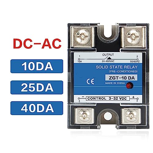 Relé de estado sólido SSR-100DA con control DC a AC y disipador monofásico 3
