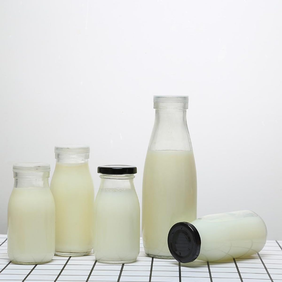 Bottiglie in Vetro da 500ml con Coperchio, 4 Pezzi