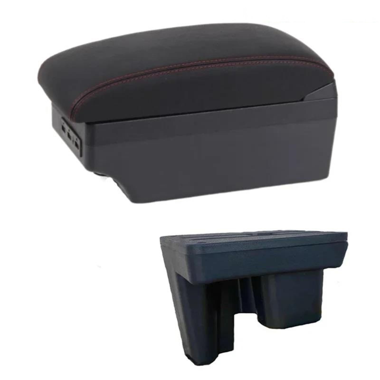 Dtsgcx E1 Red Line Car Center Console Armrest Storage Box Modification Retrofit Leather Interior Accessories For Hilux(E1 Red Line)