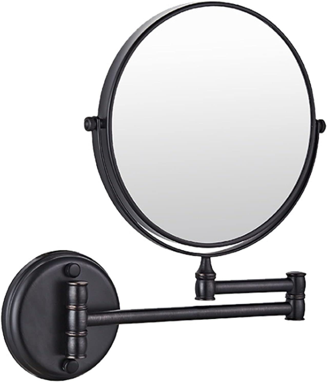 Miroir de beauté pliable noir 8" au design raffiné et finitions haut de gamme