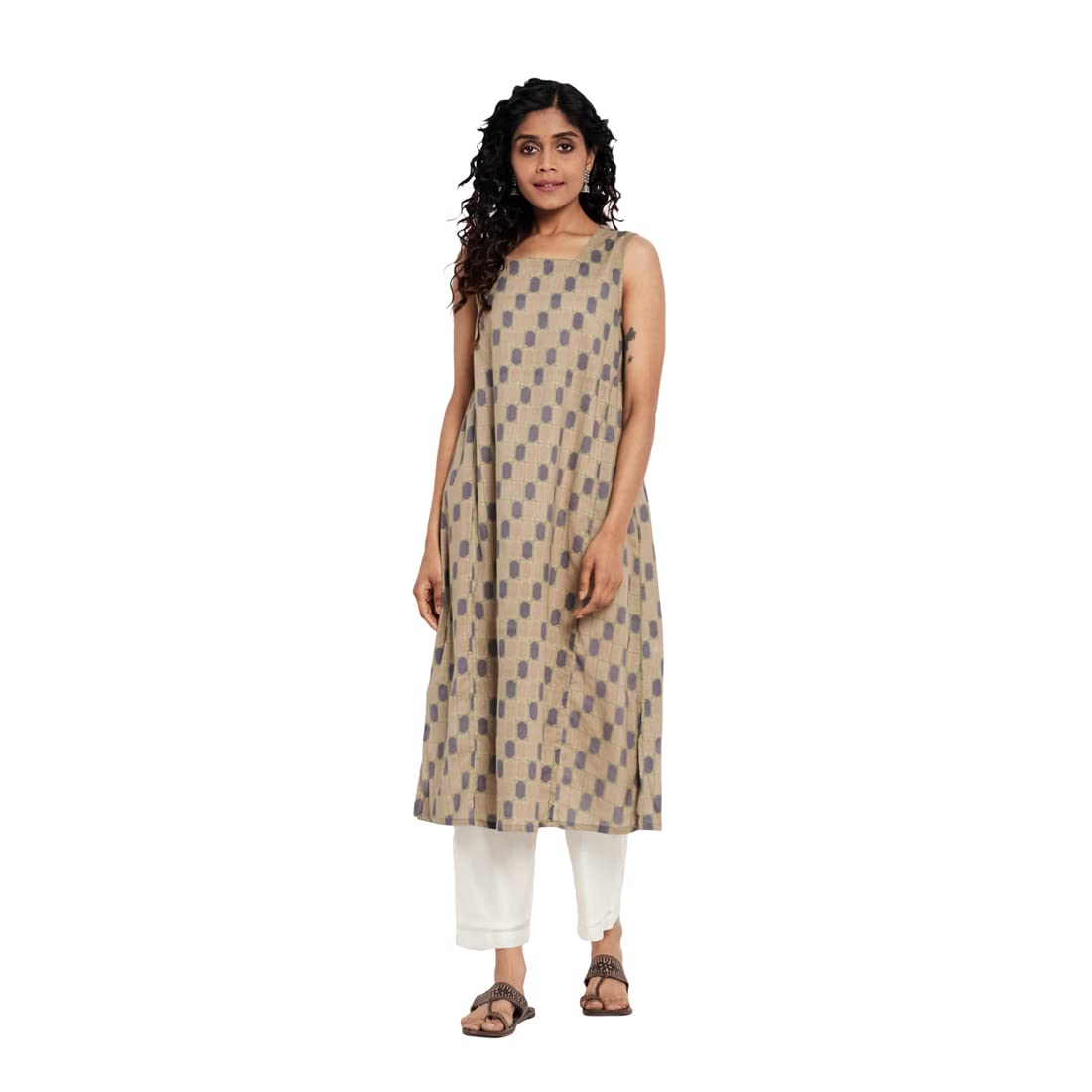 FabindiaWomen's Cotton Slim Kurta