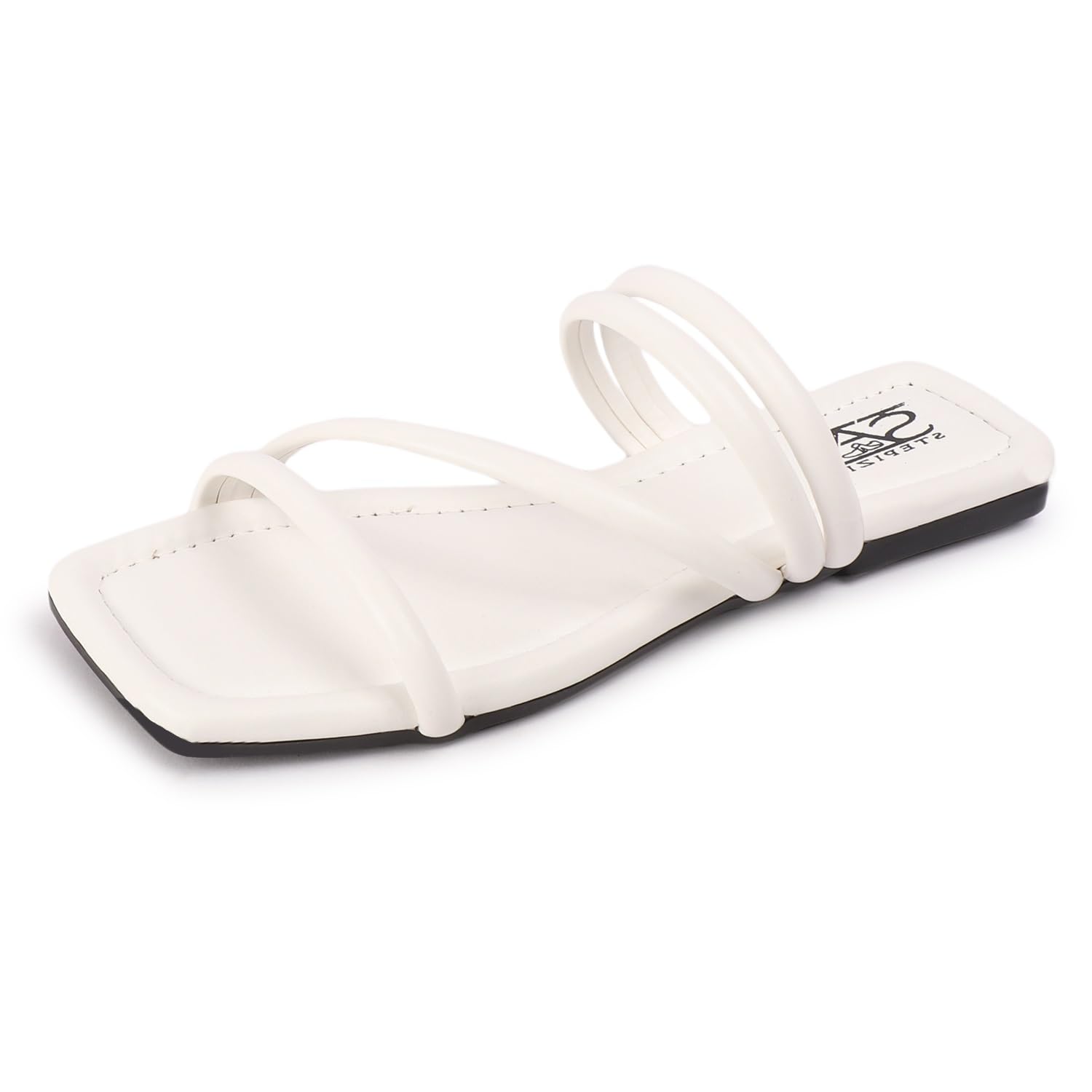 STEPIZIA Fashionable Comfortable Stylish Design Slip-on Flat Sandal for Women White (B0DD3G3YW5) Amazon Price History, Amazon Price Tracker