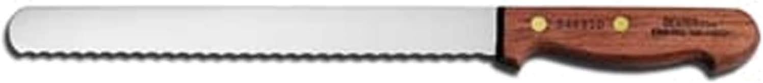 ‌‌‌Dexter Russell S46912PCP 12" Scalloped Edge Slicer, Traditional Series High Carbon Stain-Free Steel Blade, Rosewood Handle, Brass Rivets, Professional Meat Carving Knife, Made in USA​‍​‌​​‌​‍​​‌‌‌‌​‍​​‌‌​‌‍​​‌‌​​‍​​‌‌‌‌​‍​‌​
