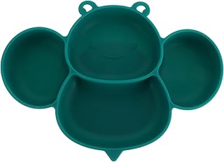 Toyvian 1Pc Tigela De Sucção Tigela De Sucção Para Bebê Crianças Bandeja De Comida Bandeja De Comida De Criança Crianças Placemats De Silicone Prato Dividido Para Bebê Prato De Aderência