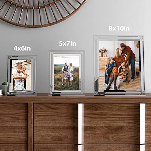 Horlimer 8X10 Picture Frame Set Of 2, Glass Photo Frame 8 By 10 For Tabletop, Horizontally Or Vertically #TOP6