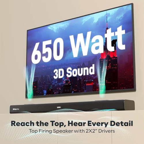 Image of GOVO GOSURROUND Max1600 | 5.1.2 Channel, 650W Soundbar with True Dolby Atmos, 6.5 inch subwoofer, Opt, AUX, USB & Bluetooth, 3 Equalizer Modes, Stylish Remote & LED Display (Platinum Black)