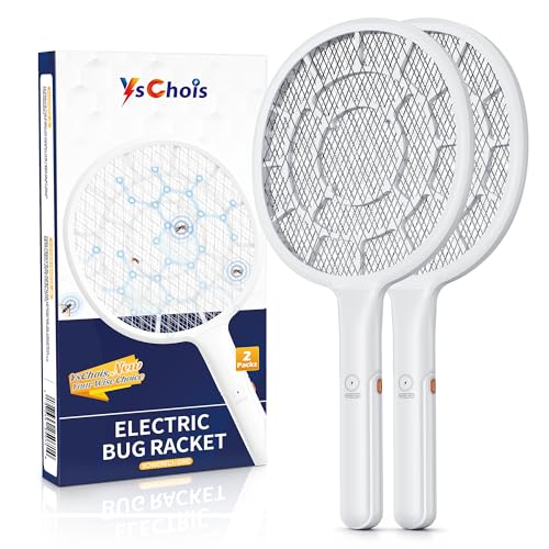 Raqueta Mosquitos electrica, antimosquitos electrico, Mata Moscas | Voltaje Gold Zone, Malla ultradensa de 3 mm, Peso de Manzana, Pilas AA (no Incl.), Interior/Exterior, Puntas Pro Swat, 2 Paquetes
