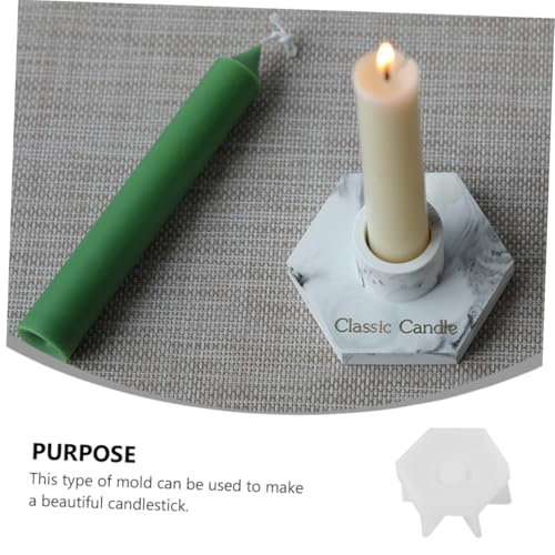 Moule silicone pour bougeoir hexagonal idéal pour décors de table
