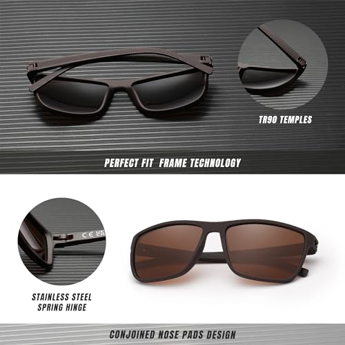 KINGSEVEN Classic Polarized Sunglasses for Women Men Driving Fishing Sun Glasses UV ProtectionK755-Y14