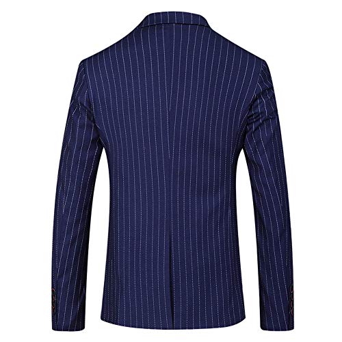 YOUTHUP Anzug Herren Slim Fit 3 Teilig Vertikale Streifen Anzüge Business Herrenanzug Sakko Weste Hose – Bild 4