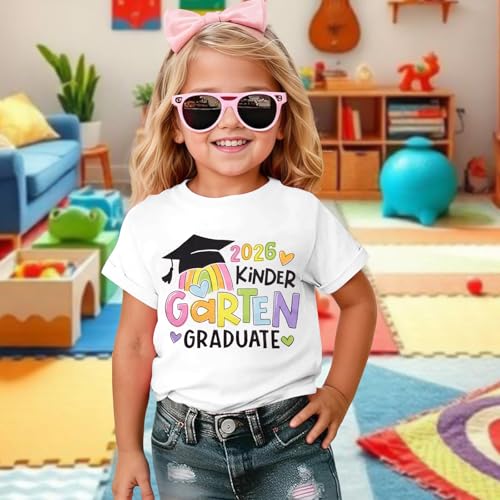 Image of Kindergarten Graduation Shirt for Girl: Last Day of School Shirt Kids 2026 Preschool Graduation Gift Tee Top