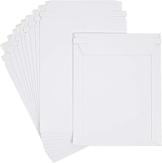 Rigid Mailing Envelopes, Stay Flat Mailers (7 x 9 In, White, 500 Pack)
