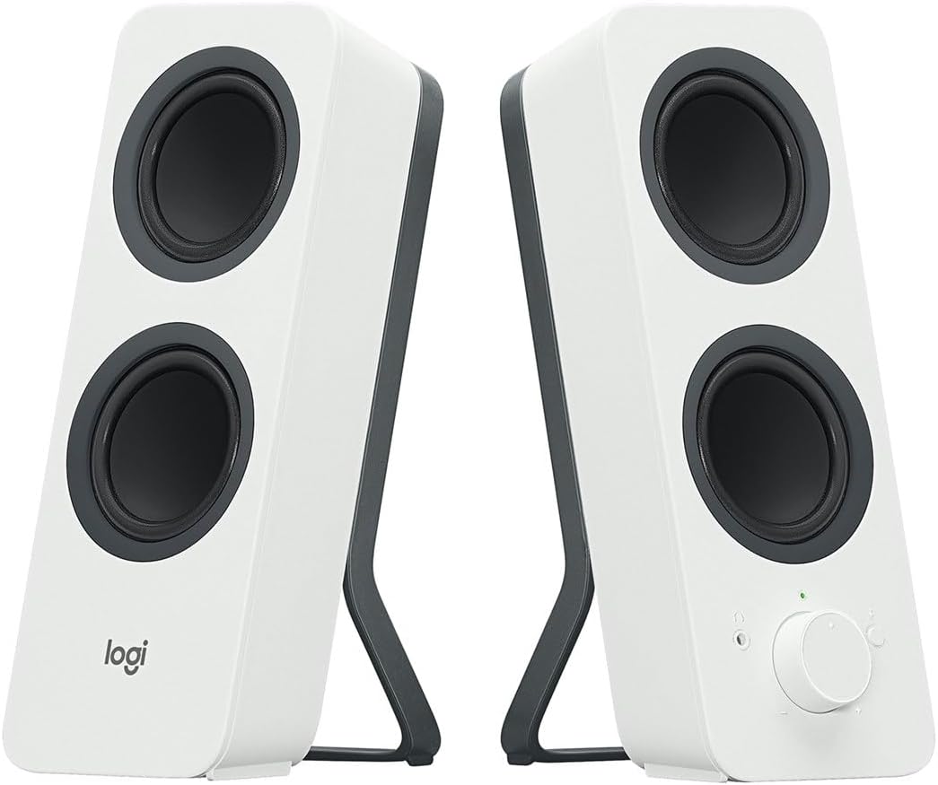 Logitech Z207 Sistema de Altavoce Bluetooth para PC, Sonido Estéreo, 10W de Pico, Entrada Audio 3.5 mm, Toma Auriculares, Multidispositivos, Enchufe EU, Ordenador, TV, Smartphone, Tablet – Blanco 5