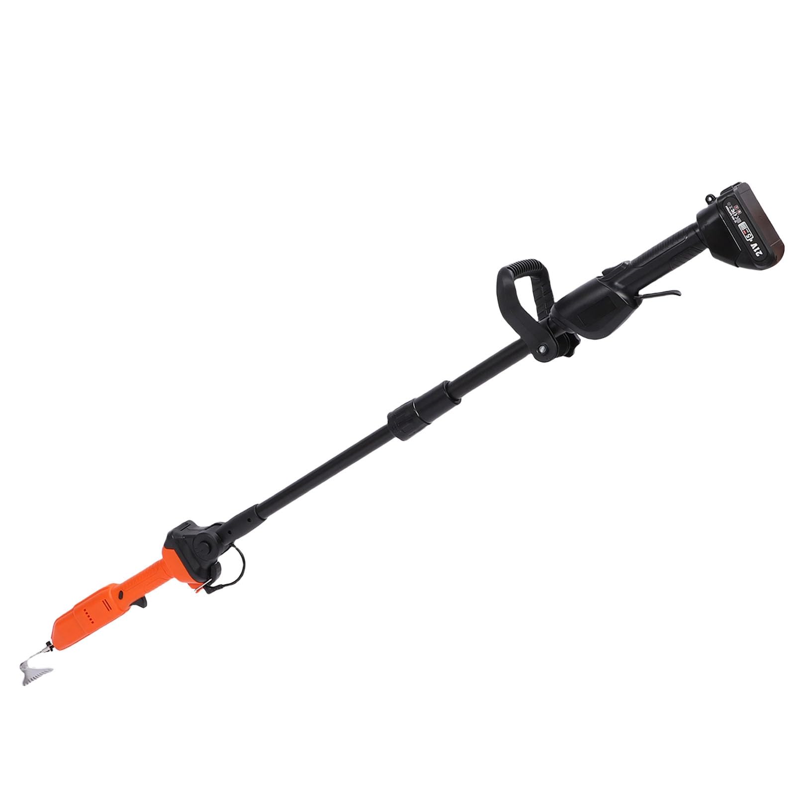 Eujgoov Grabhacke, Batteriebetriebener Garten-Grubber, Elektrische Bodenfräse, Grubber mit 21-V-Motor, Leichter, 0,7 Kg Schwerer, Faltbarer Griff Zum Jäten, Bodenlockern, (EU-Stecker-Heizleistung