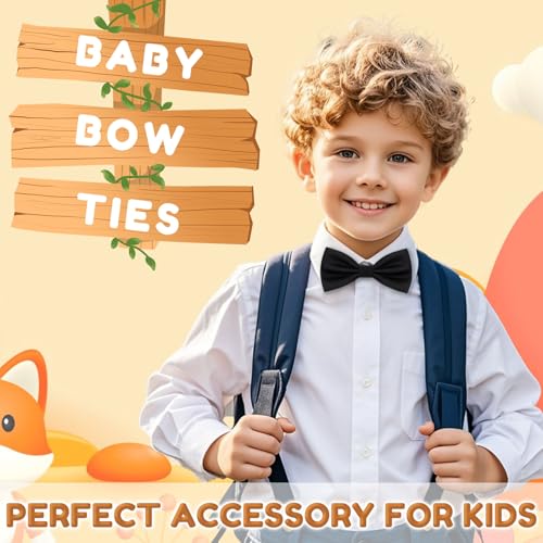 Bow Ties for Boys Kids Adjustable Toddler Bow Tie Baby Bowtie for Party School Wedding Banquet Graduation Leisure2