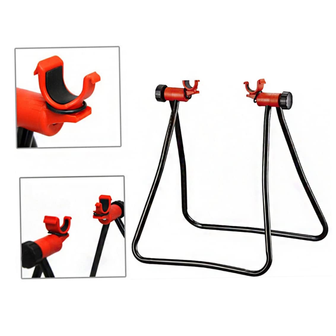 Support de vélo pour l'entretien Support de réparation vélo Pliable Plancher en Aluminium réparation Portable réglable en Hauteur pour Une Utilisation intérieure et extérieure