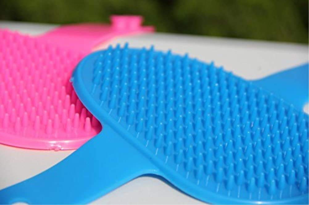 YHW Tijeras de Aseo para Perros, Cepillo de Aseo para Perros, Cepillo de baño para Mascotas de Goma Cepillo de Masaje Cepillo de Lavado Cepillo de champú para Perros y Gatos con Pelo Corto o Largo