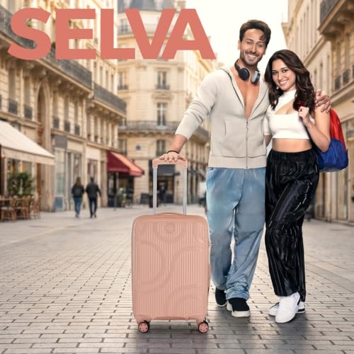 Image of KAMILIANT by American Tourister Selva|Cabin Trolley Bag Small Size (56 cms) for Travel| Hard Case Polypropylene (PP) Suitcase|360 8-Wheel Spinner Luggage Trolley|Combination Lock|Peach