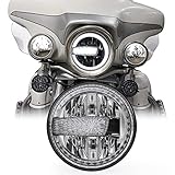 🏍️【Compatibilidad】¡Compatible con la mayoría de las motocicletas Harley Davidson con faro de 7", Jeep Wrangler Series, Hummer, Land Rover Defender y más! Si tiene alguna pregunta sobre nuestro luz led moto, no dude en contactarnos en cualquier momento, le responderemos a usted dentro de las 24 horas.