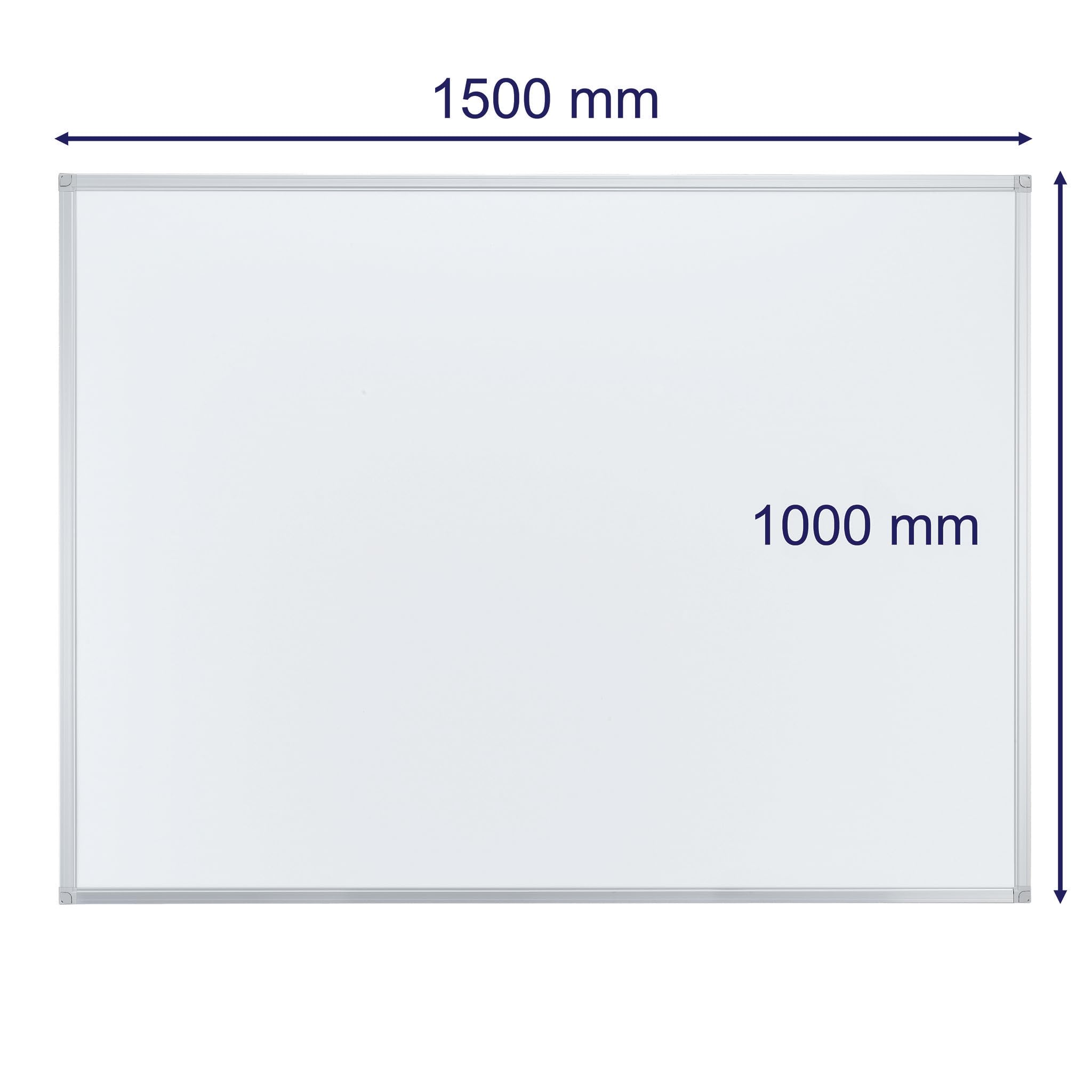 FRANKEN Magnetisches Whiteboard 150 x 100 cm, Magnettafel mit lackierter Stahl-Oberfläche, Schreibtafel inkl. FRANKEN Marker & Ablageschale, Für Büro, Home Office & Schule, Aluminiumrahmen, X-tra!Line