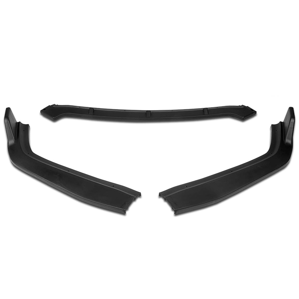 Auto Dynasty 3Pcs CS Style Matte Black Front Bumper Lip Splitter Chin Spoiler Wing Body Kit Compatible with Honda Civic 4-Dr 12