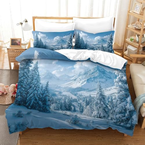 Parure de lit flocon de neige pour chambre de garçons et filles