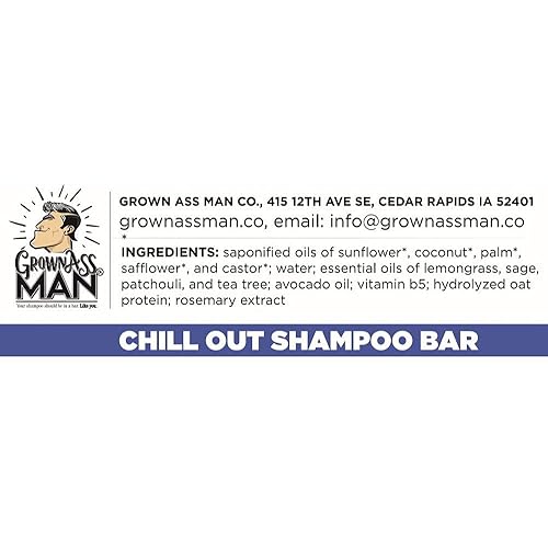 Miniatura 7 de Grown Ass Man Co. - Barra de champú sólida 3 en 1 gel de lavado para cabello, barba y cuerpo, sin plástico y ecológico, limpieza natural y orgánica