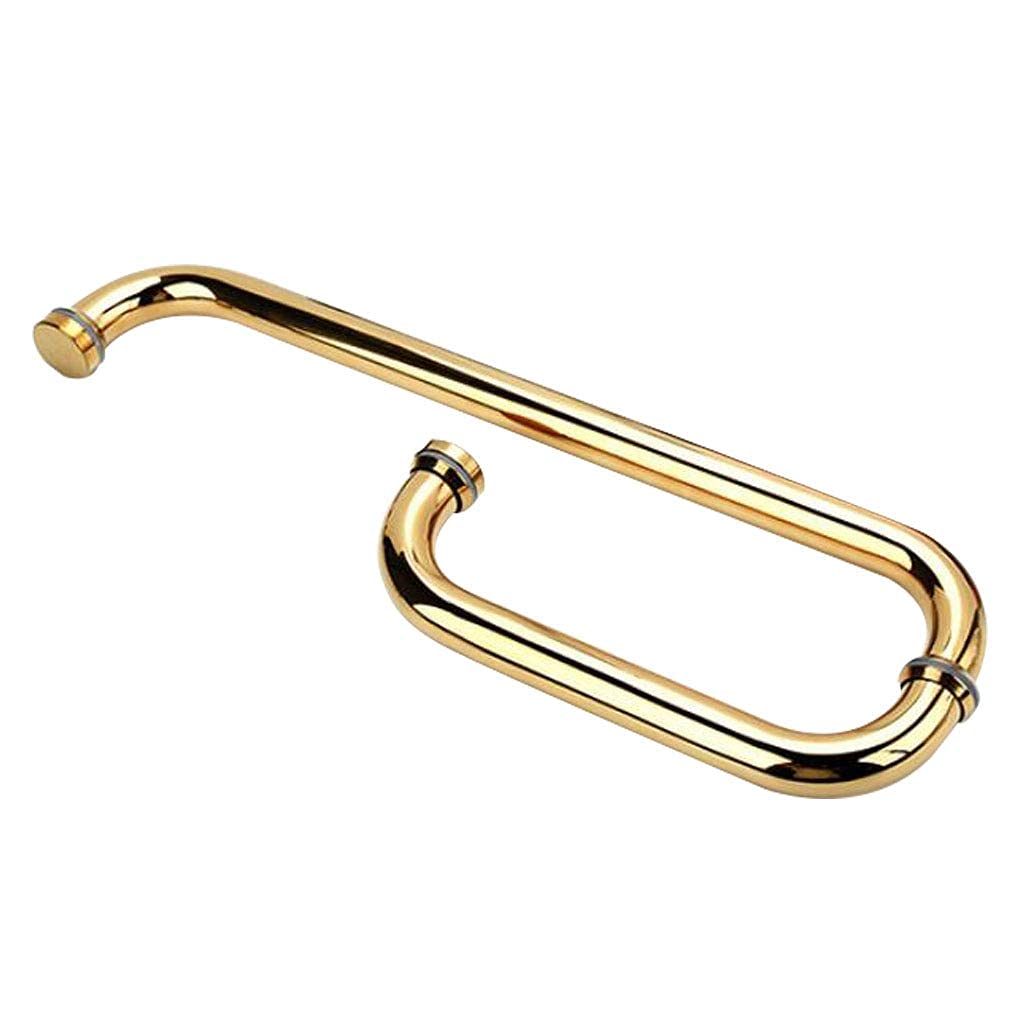 Poignée de porte push-pull en acier inoxydable L pour salle de bain