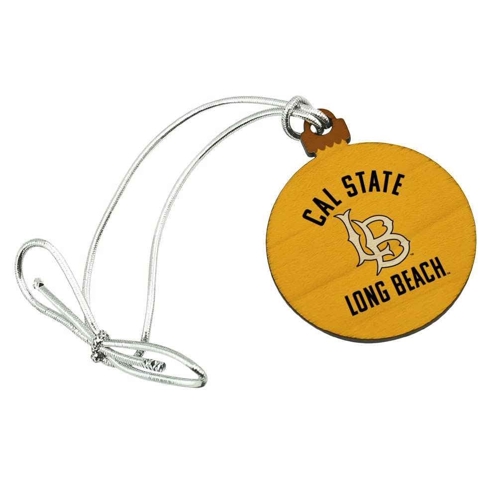 GRAPHICS & MORE California State University Long Beach Dirtbags Logo Mini Small Tiny Wood Christmas Tree Holiday Ornament