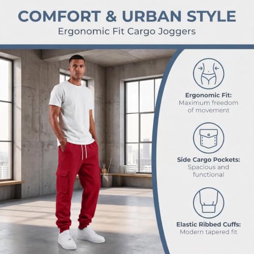 Cargo Joggers Men Baggy High Waisted Pants with Pockets Cargo Joggers - image 6
