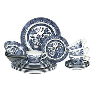 Churchill Piatti ciotole tazze 20 pezzo Dinnerware Set 20 pezzi Set Blue Willow