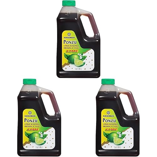 Kikkoman Botella de plástico Ponzu Lime FS, 64 onzas líquidas (paquete de 3)
