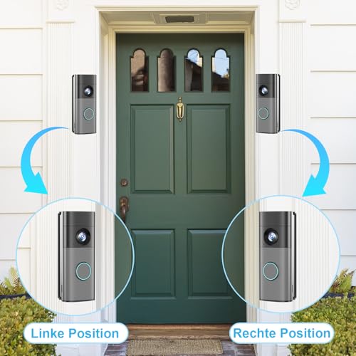 Video Türklingel Verstellbare Halterung (Winkel 35-55 Grad) für 2026 Ring Battery Video Doorbell/Plus/Pro(neueste Gen.) & Wired Video… – Ansicht 6