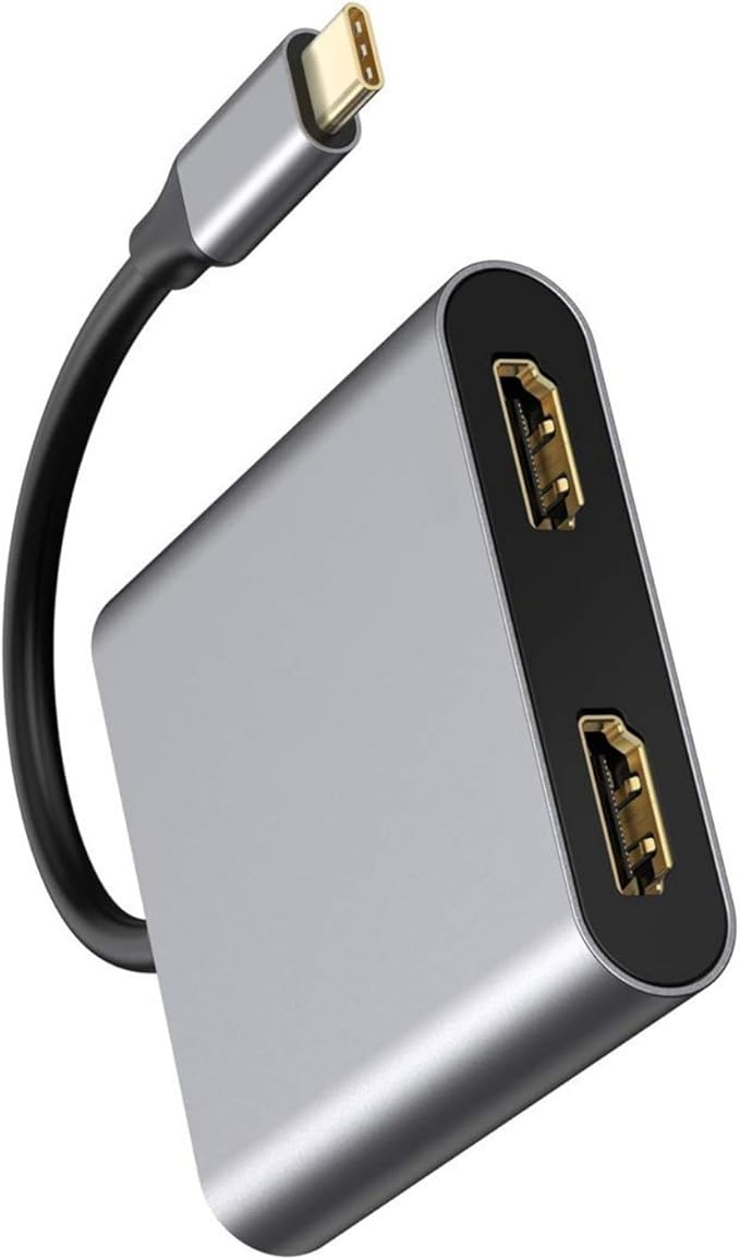 Hub USB C 4 en 1 con 2 puertos 4K y USB 3.0 para laptop miniatura 3