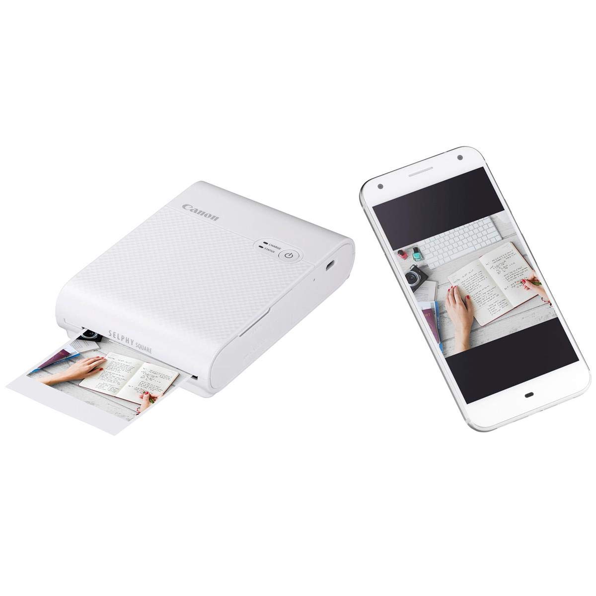 Canon Selphy Square ホワイト Canon Impressora fotográfica compacta SELPHY Square QX10, conjunto