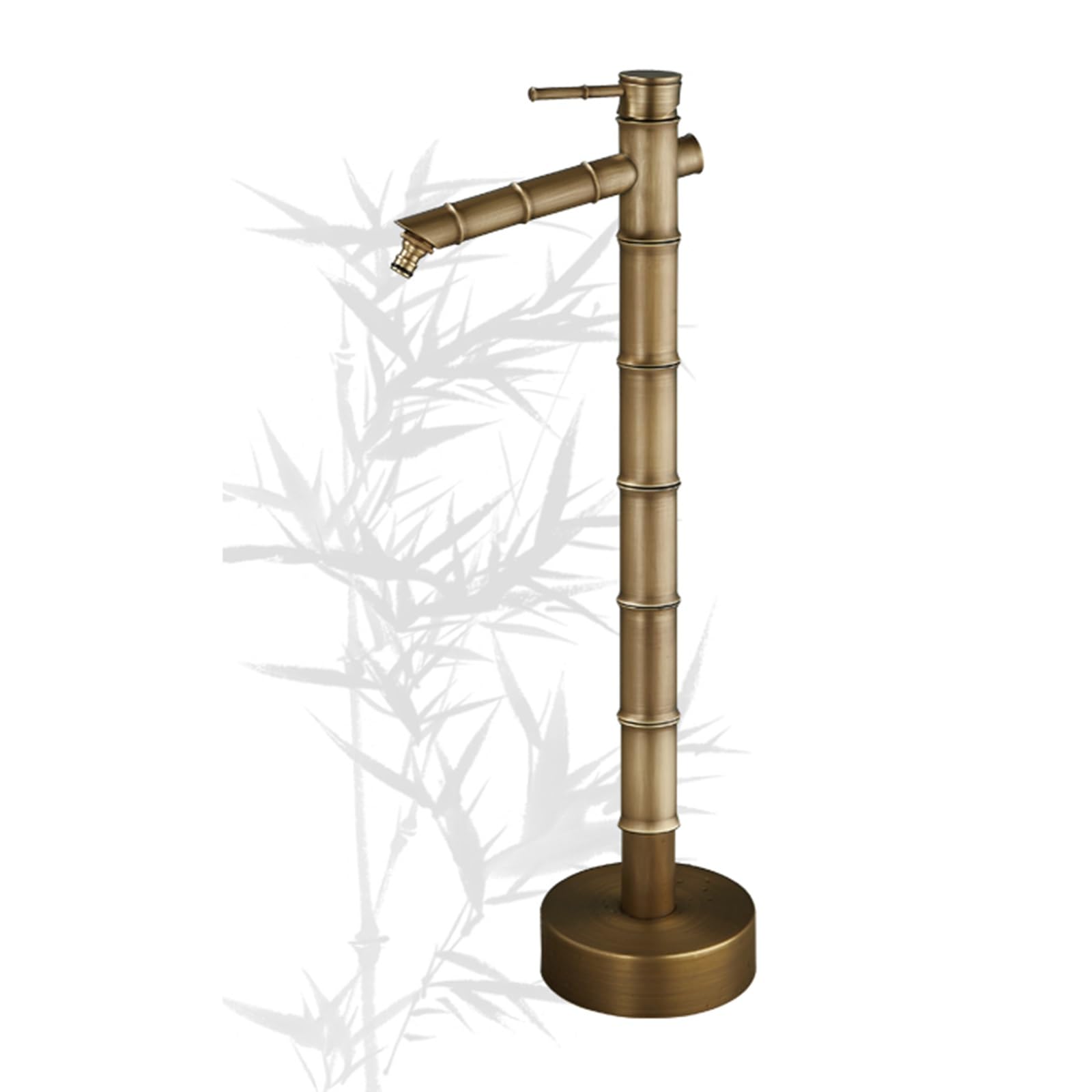 SDCFFC Antique Copper Bamboo Outdoor Garden Water Column Faucet Freestanding Irrigation Hydrant Dispenser Antifreeze Design for Garden & Patio