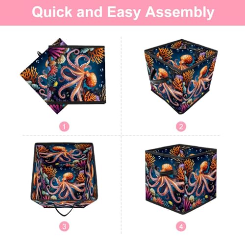 Panier de rangement durable avec poignées en cuir robustes
