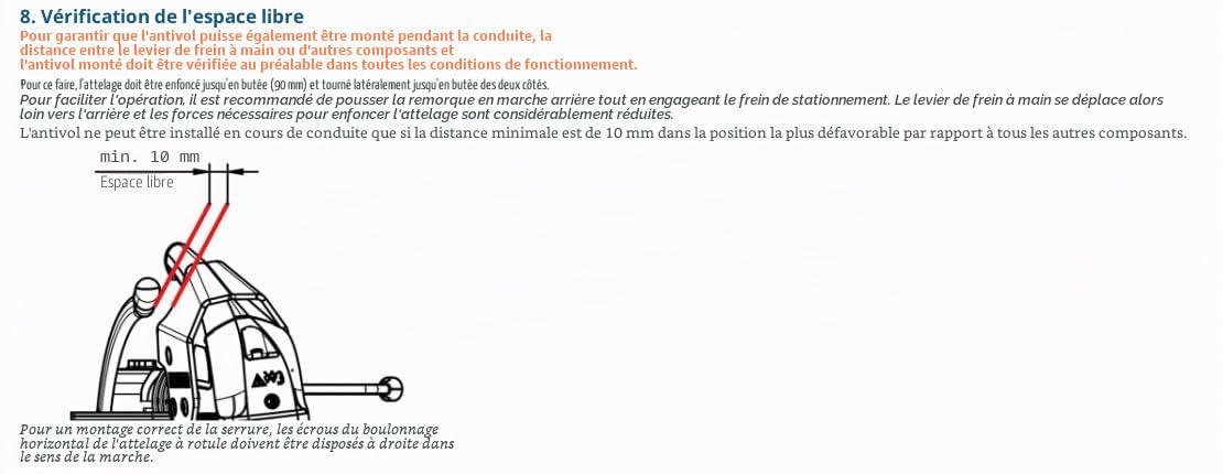 Knott Antivol de qualité supérieure pour attelage antivol KS 25/30/35