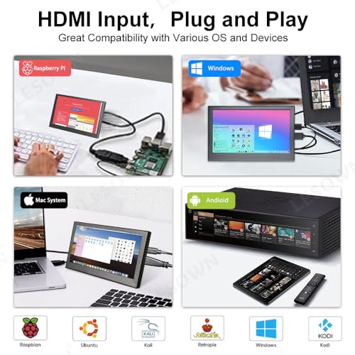 Image of 4.3 Inch Small Monitor 800x480 IPS Secondary Screen Mini Travel External Monitor LCD Portable Display for Laptop PC PS4 /5 Xbox Switch Raspberry Pi