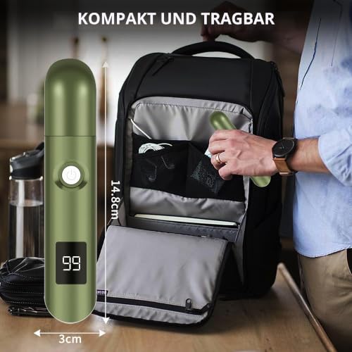 iMoebel Nasenhaartrimmer 3 in 1 mit LED-Anzeige, Nasenhaarschneider Ohrhaarschneider Wiederaufladbar...