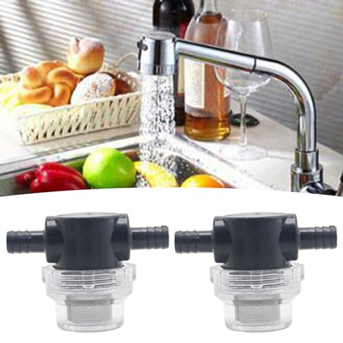 Image of Hoypeyfiy 1 /2 Inches Water Pump Strainer 2PCS for 12V DC 80 PSI Camper Marine Boat Lawn, 80 Mesh Filter