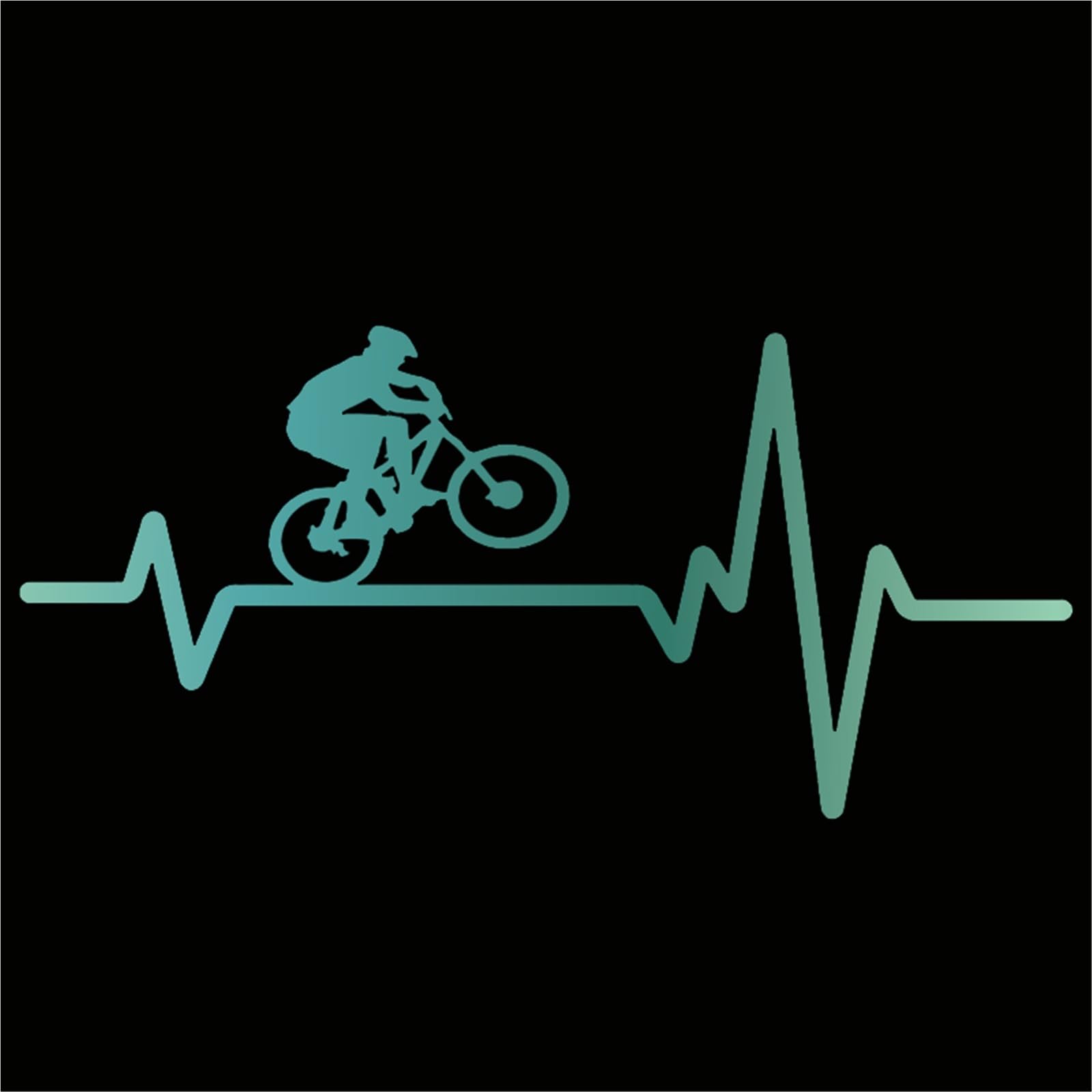 HAfgDJ Motorcycle Car Sticker Cycling Mountain Bike Helmet Heartbeat Stickers and Decals Funny Stickers On Car Styling Creative