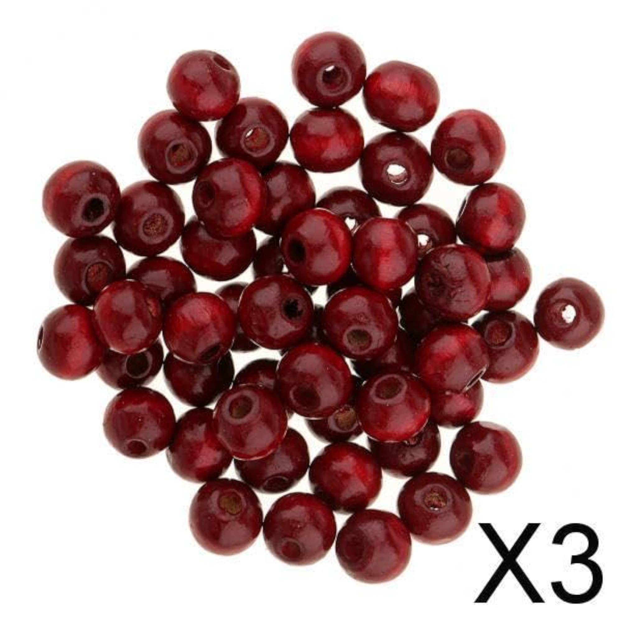 Round Wooden Beads for Jewellery Making, Pack of 150